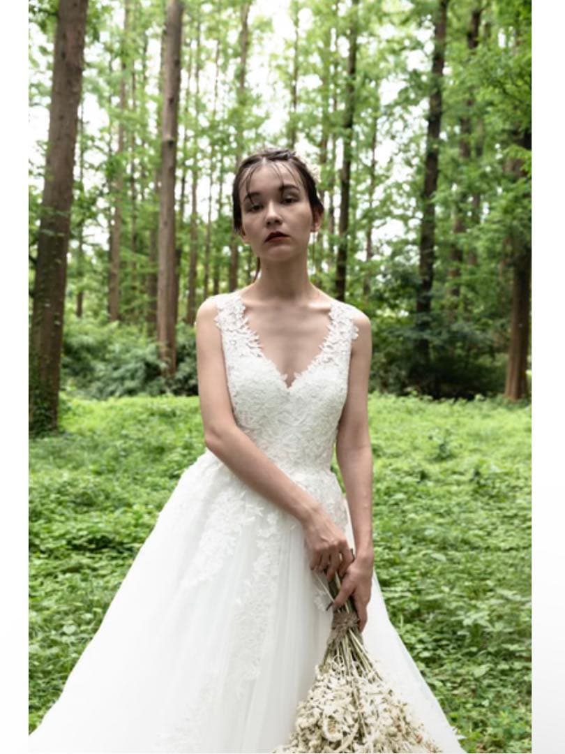 【美品】dress production 刺繍レース Aライン（W170）