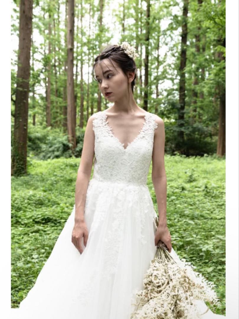 【美品】dress production 刺繍レース Aライン（W170）