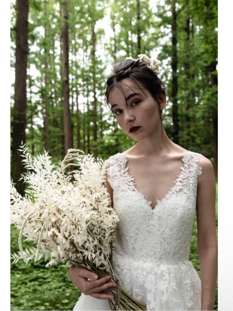 【美品】dress production 刺繍レース Aライン（W170）