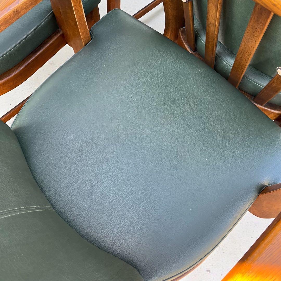 カリモクChitanoキャスター付き ダイニングチェア カーキ 5脚