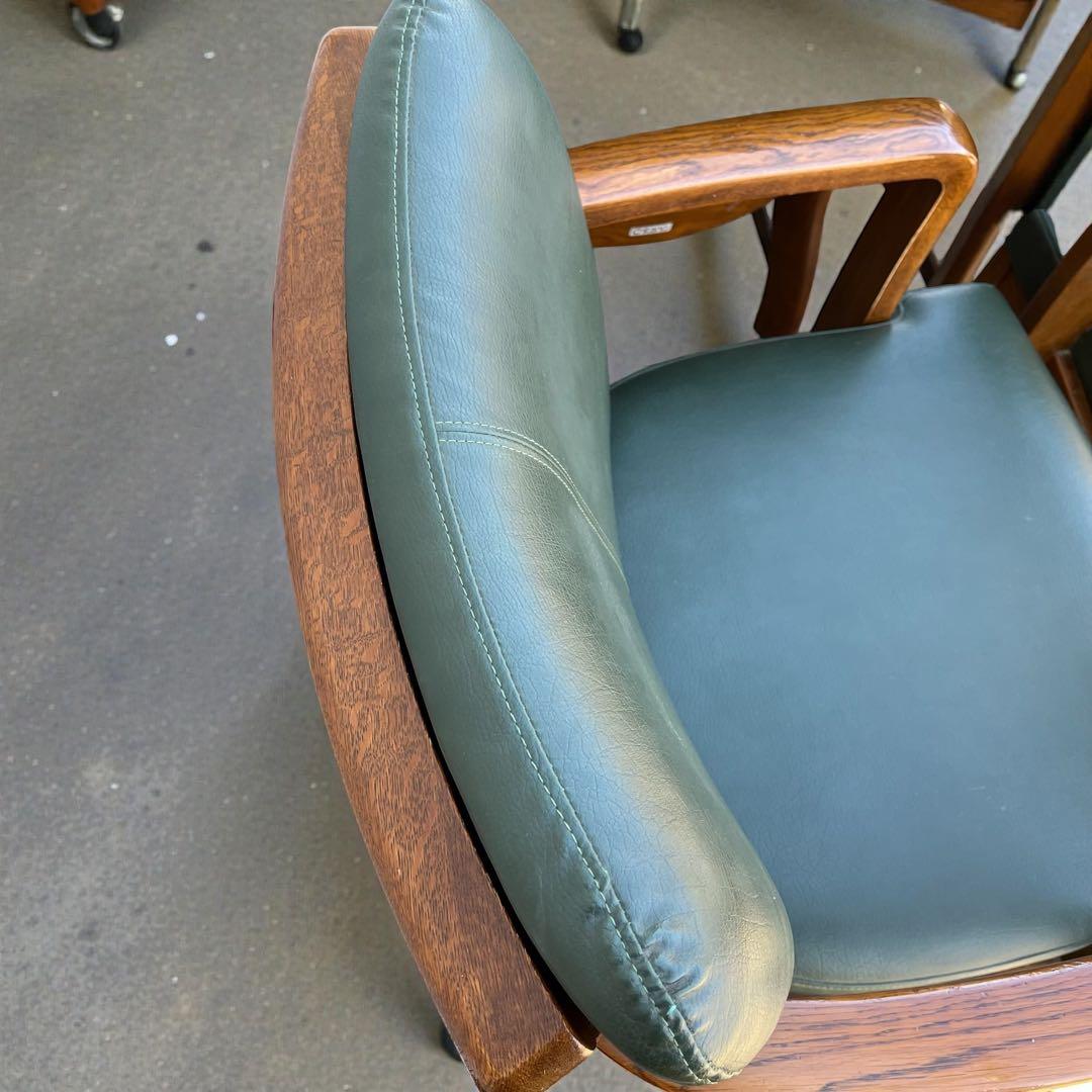 カリモクChitanoキャスター付き ダイニングチェア カーキ 5脚