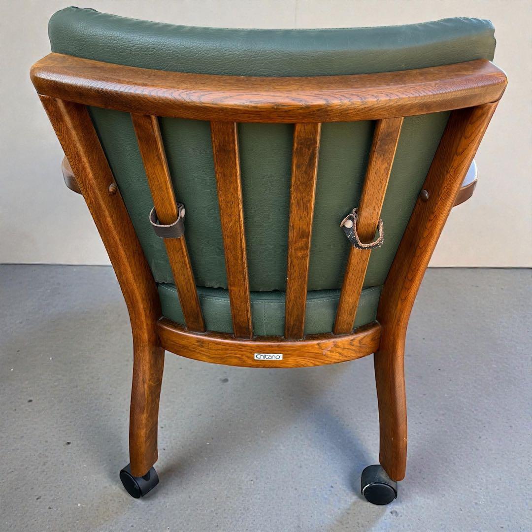 カリモクChitanoキャスター付き ダイニングチェア カーキ 5脚