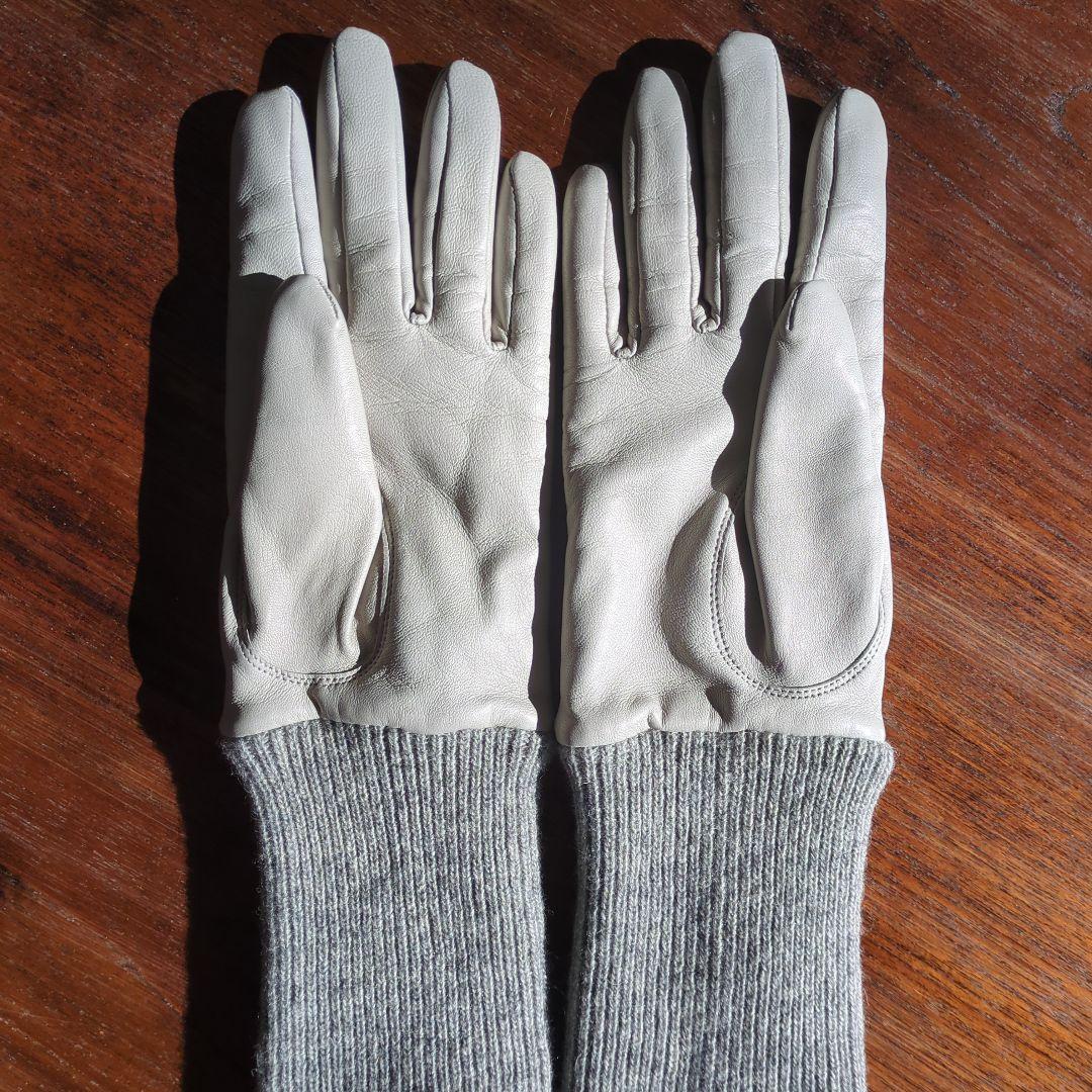 KURODA ニットカフス付手袋 羊革