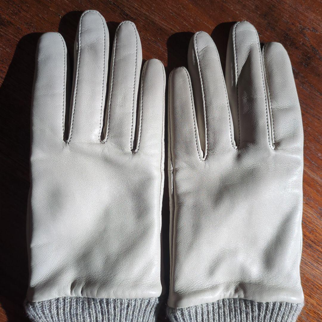 KURODA ニットカフス付手袋 羊革