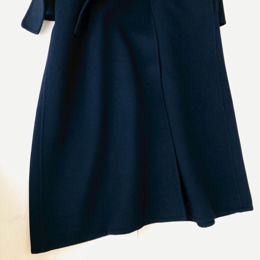 極美品 ✨マックスマーラ　クチートアマーノ　ガウンコート　ベルテッド　ネイビー