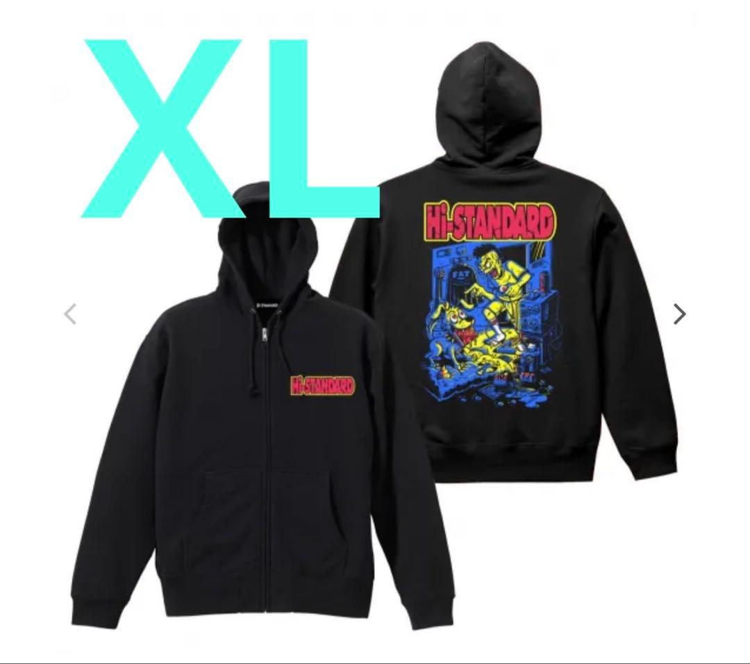 新品 Hi-STANDARD XL ジップアップパーカー 黒