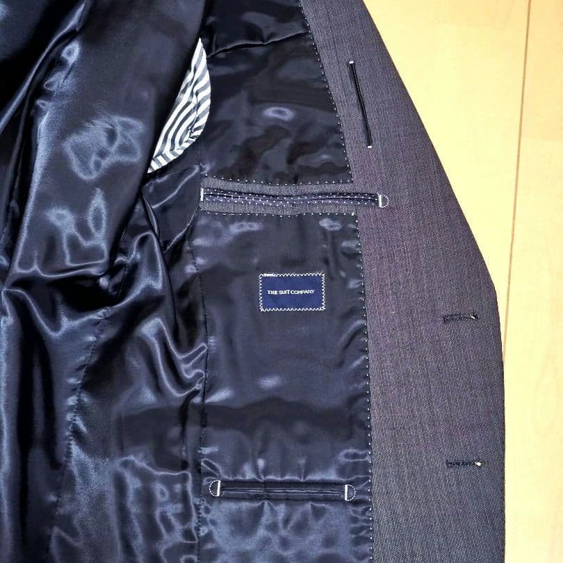 【超美品】 スーツカンパニー スリーピース スーツ グレー　175cm細身