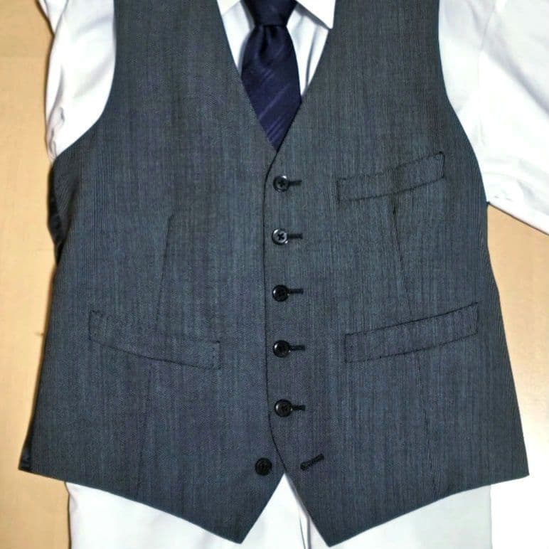 【超美品】 スーツカンパニー スリーピース スーツ グレー　175cm細身