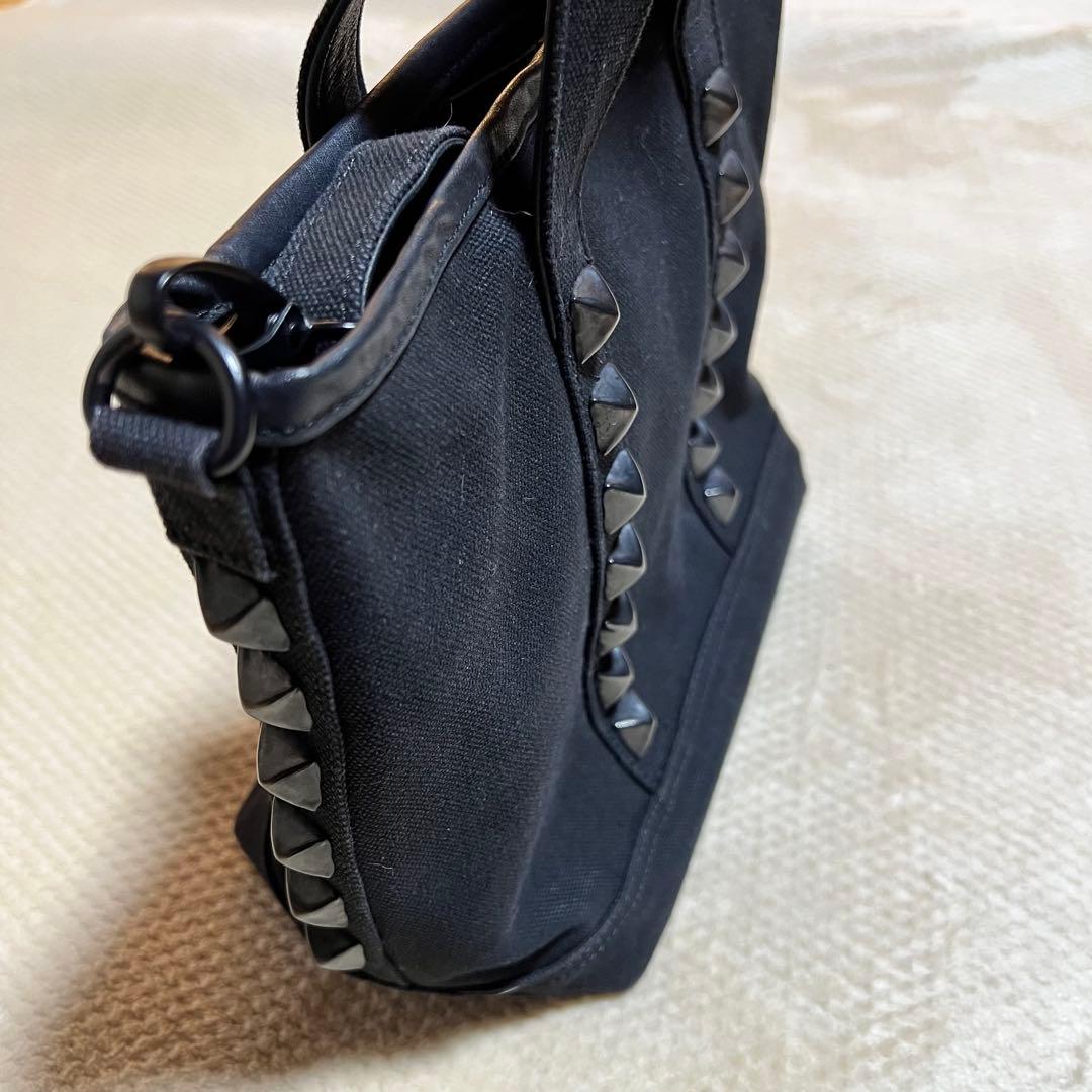 HYSTERIC GLAMOUR STUDS CANVAS クロスボディーバッグ