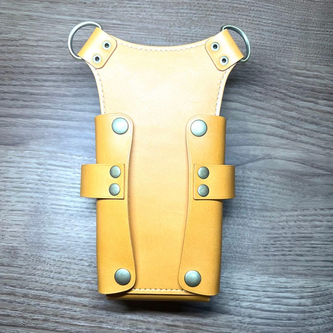 5丁差しシザーケース　ライトキャメル