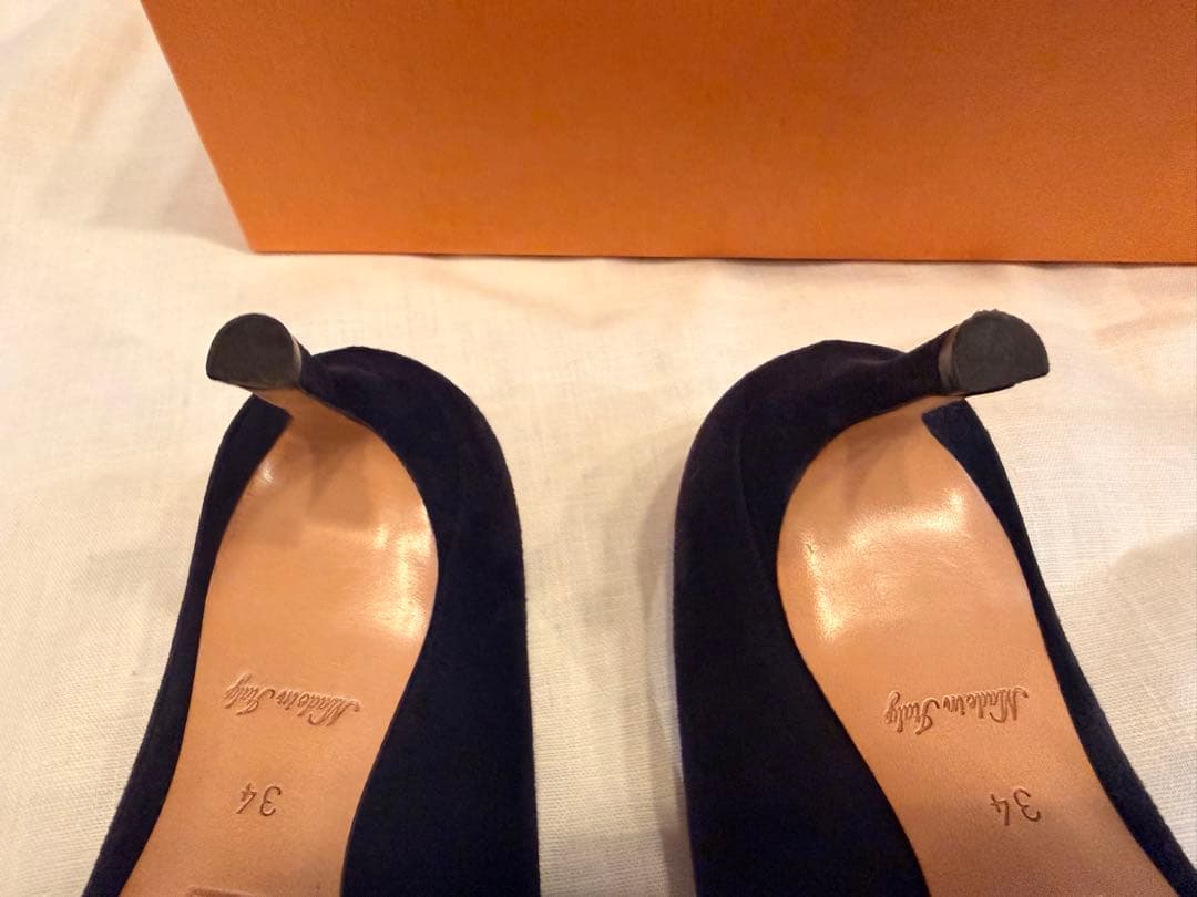 LOUIS VUITTON ネイビー スエード パンプス 36 サイズ