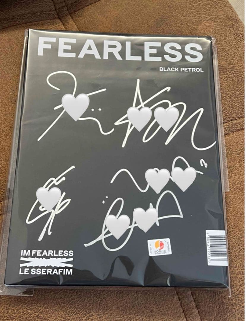 直筆サイン入りLE SSERAFIM FEARLESS BLACK PETROL