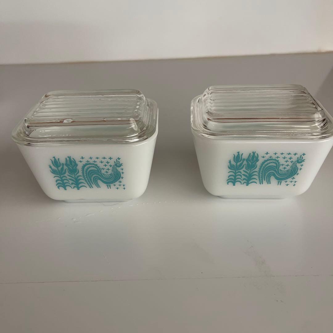 PYREX オールドパイレックス　キャセロール　バタープリント　４セット