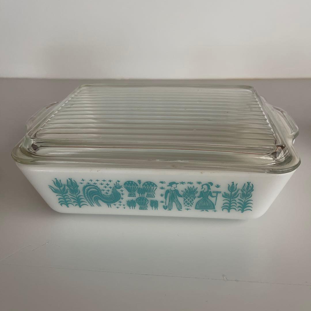 PYREX オールドパイレックス　キャセロール　バタープリント　４セット