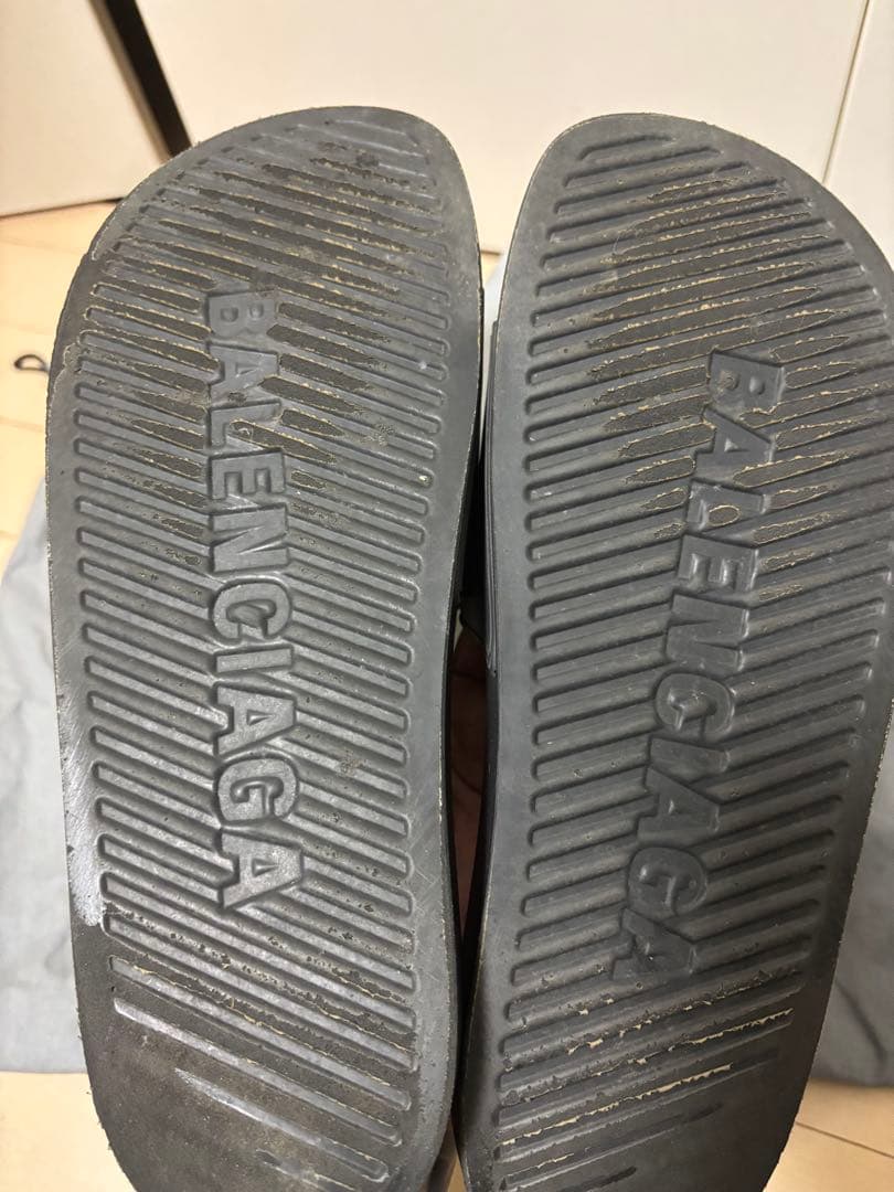 BALENCIAGA スライドサンダル ブラック/グリーン