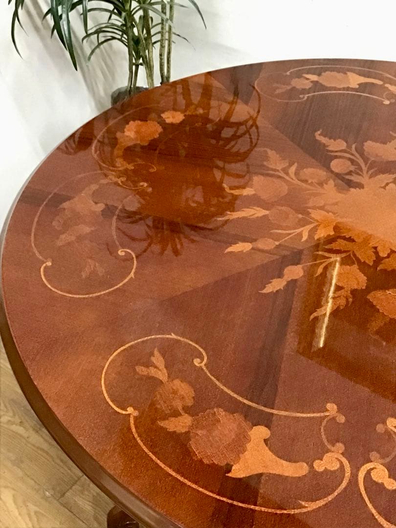 モコモコモコ☆管230☆イタリア製☆象嵌細工☆ダイニングテーブル