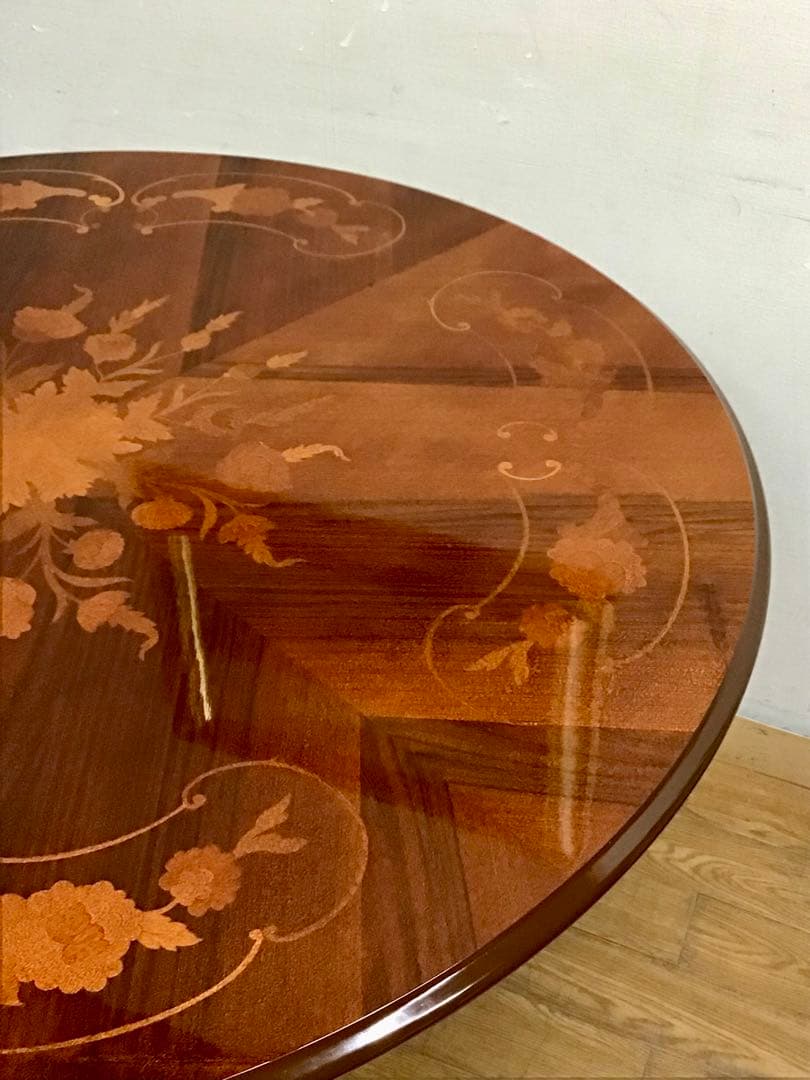 モコモコモコ☆管230☆イタリア製☆象嵌細工☆ダイニングテーブル