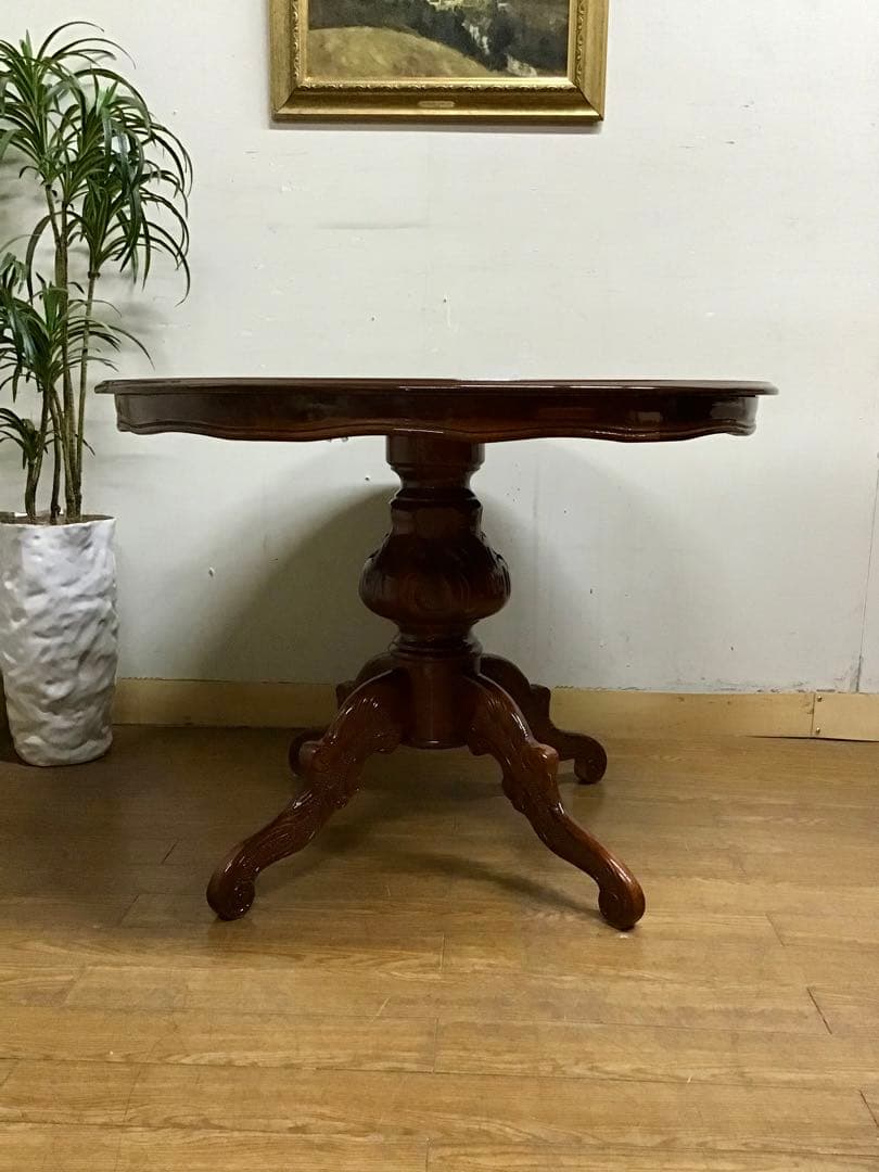 モコモコモコ☆管230☆イタリア製☆象嵌細工☆ダイニングテーブル