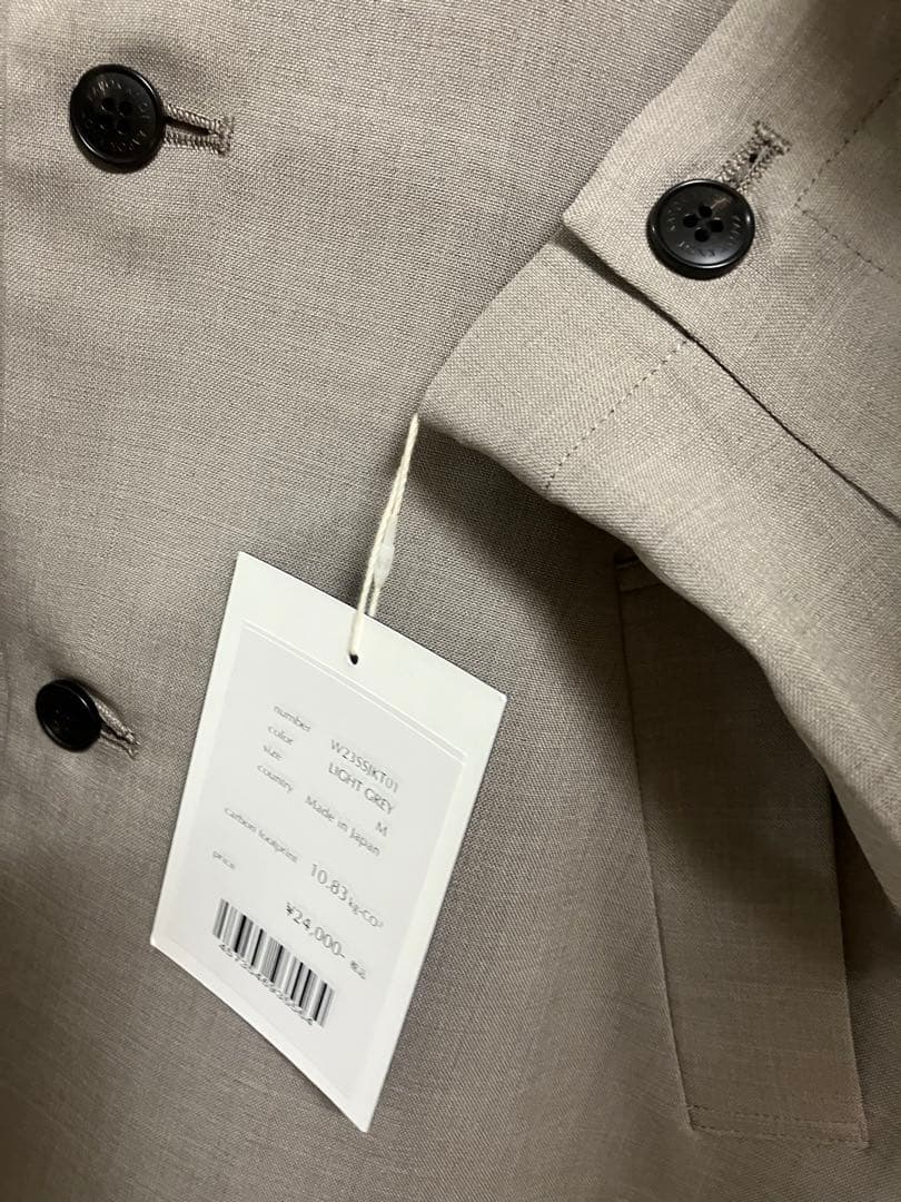 未使用　カポックノット　ノーカラーJKT M 定価2.4万円