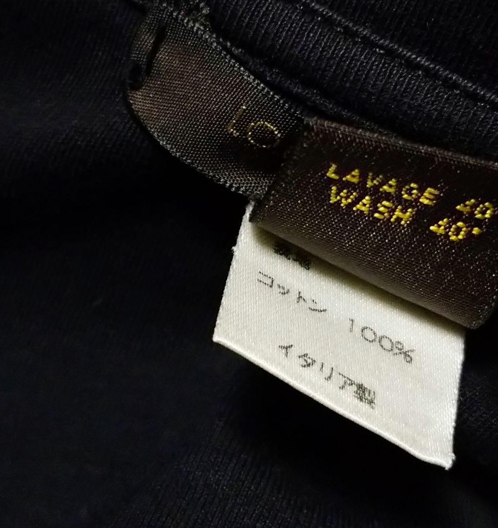 【値下げ】ルイヴィトン 長袖カットソー LVロゴワッペン付き黒 M