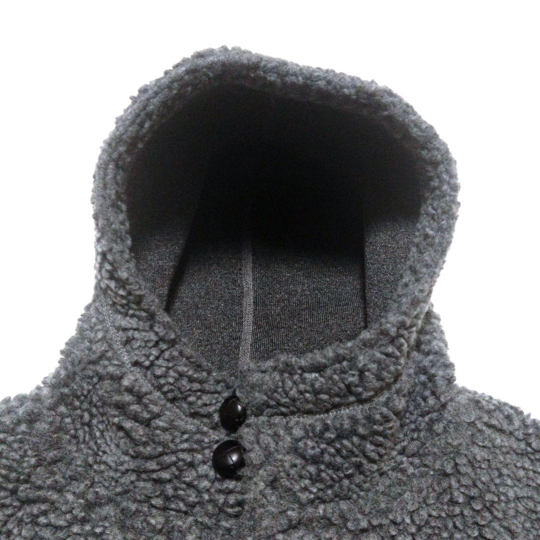 551634】Gymphlexジムフレックス ボアベストくるみボタンフーデ