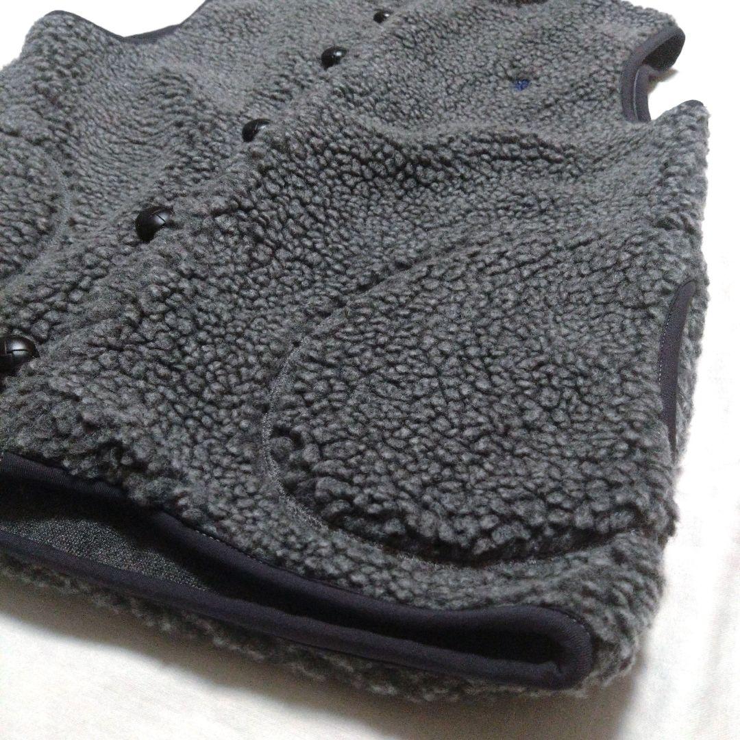 551634】Gymphlexジムフレックス ボアベストくるみボタンフーデ