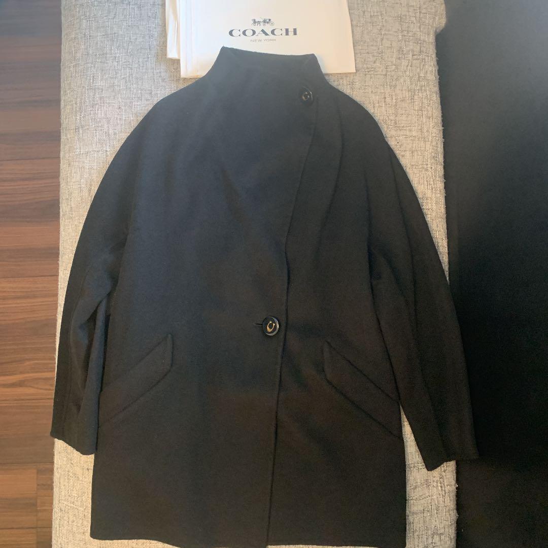 売り切り価格！未着用タグ付きコーチウールコートブラックS