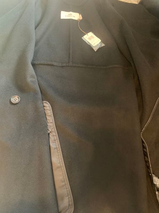 売り切り価格！未着用タグ付きコーチウールコートブラックS