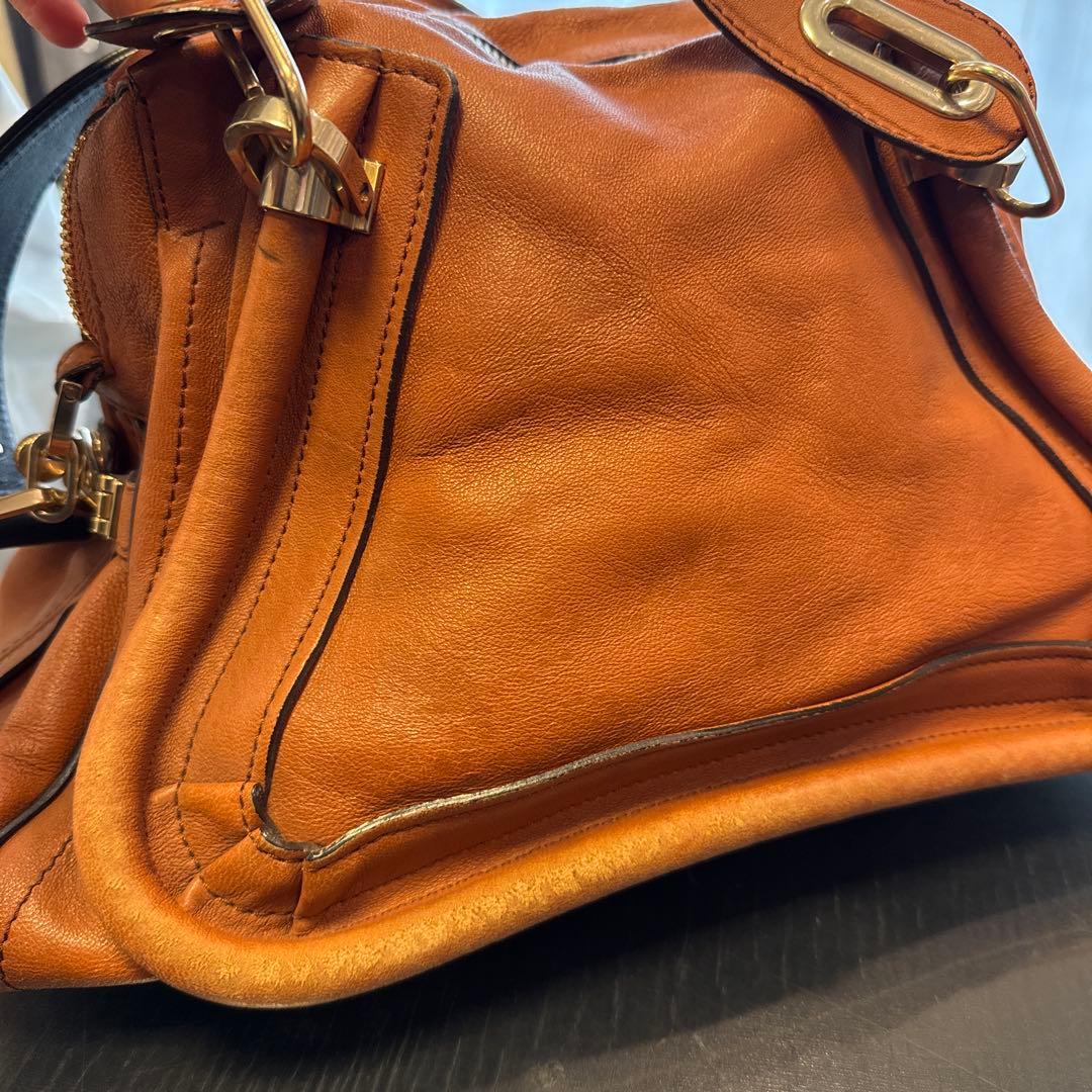 クロエ　パラディ　Chloe バッグ 本革 キャメル