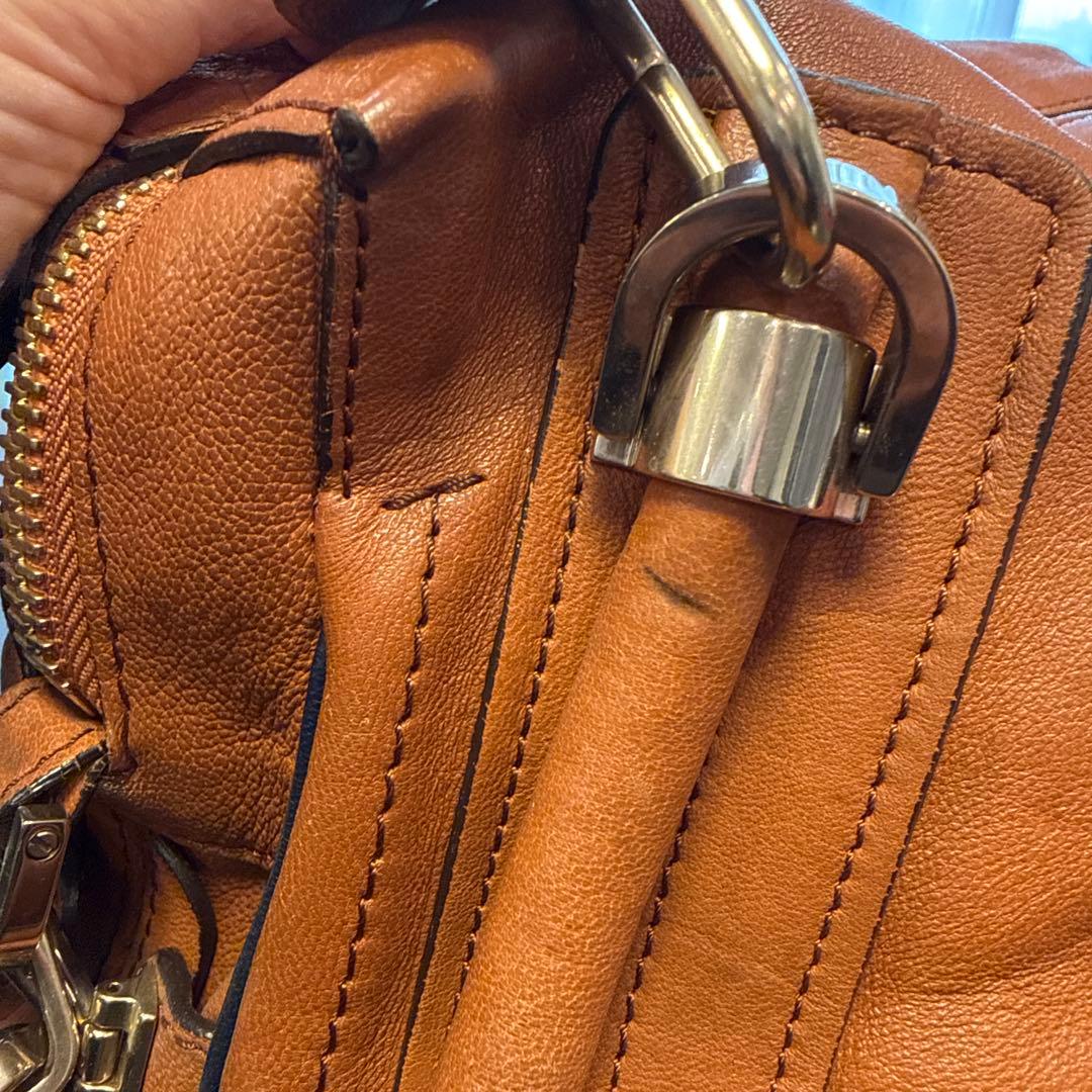 クロエ　パラディ　Chloe バッグ 本革 キャメル