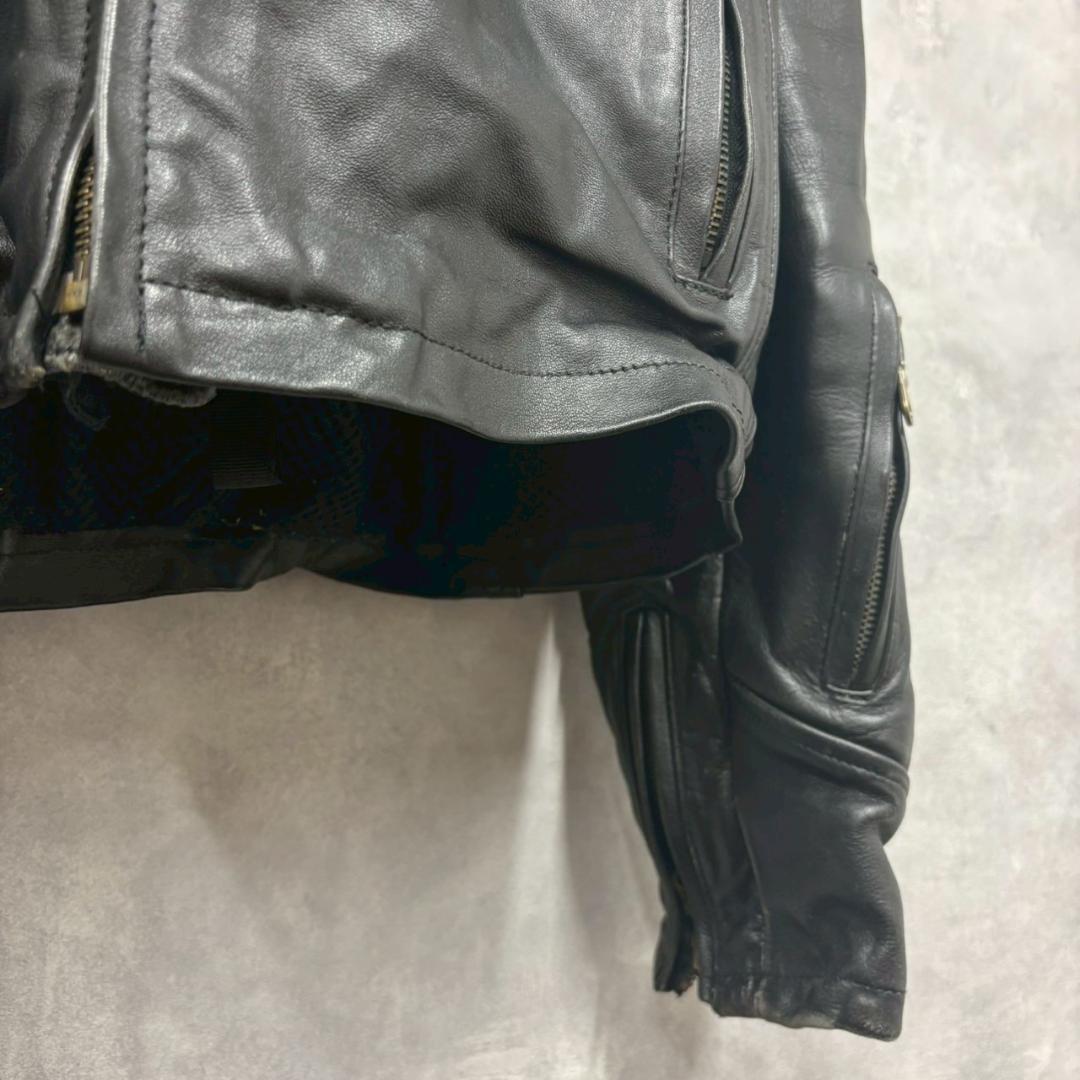 ROUGH&ROAD 牛革 バイカージャケット プロテクター入 DMG30