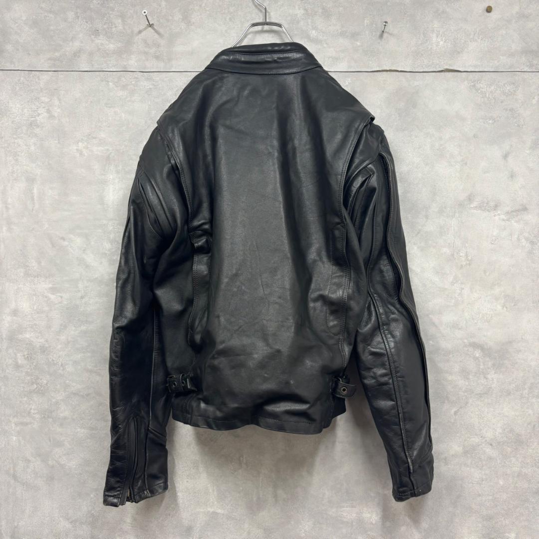 ROUGH&ROAD 牛革 バイカージャケット プロテクター入 DMG30