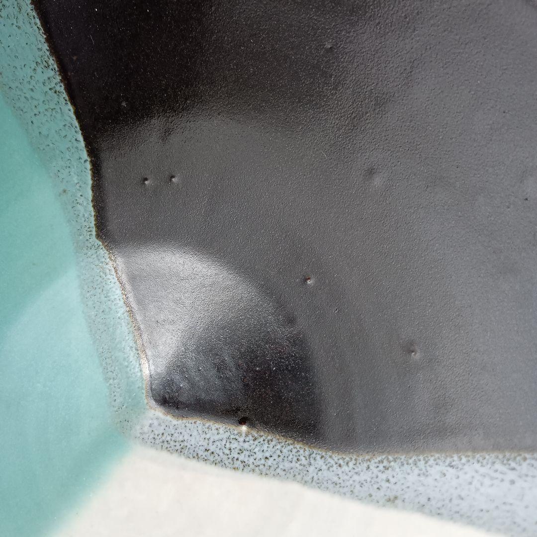 因州 中井窯 染め分け 3色 皿 2点 セット 器 六寸