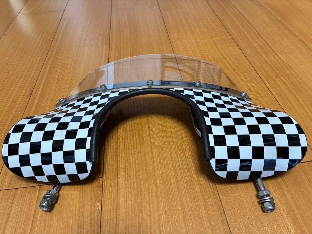 ベスパ vespa 50 100 風防(チェッカー ウィンドシールド付き)