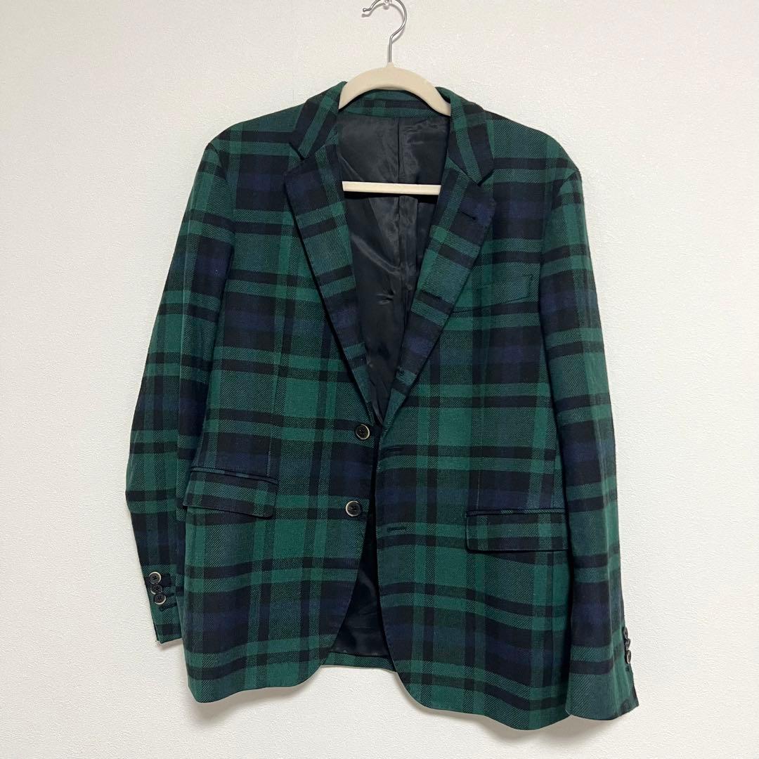 MSGM メンズスーツ　セットアップ　ブラックウォッチ／チェック柄