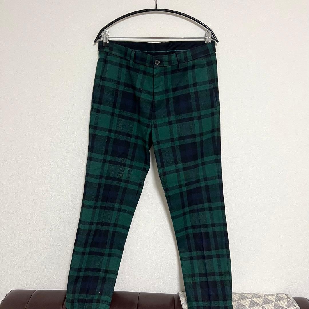 MSGM メンズスーツ　セットアップ　ブラックウォッチ／チェック柄