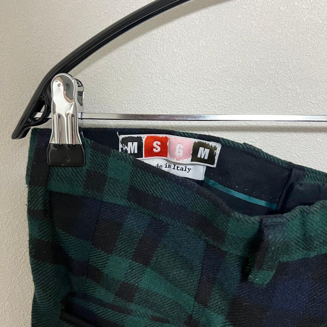 MSGM メンズスーツ　セットアップ　ブラックウォッチ／チェック柄