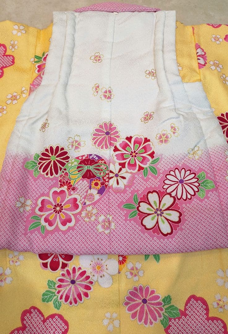 花うさぎ　七五三3歳着物　被布コートセット