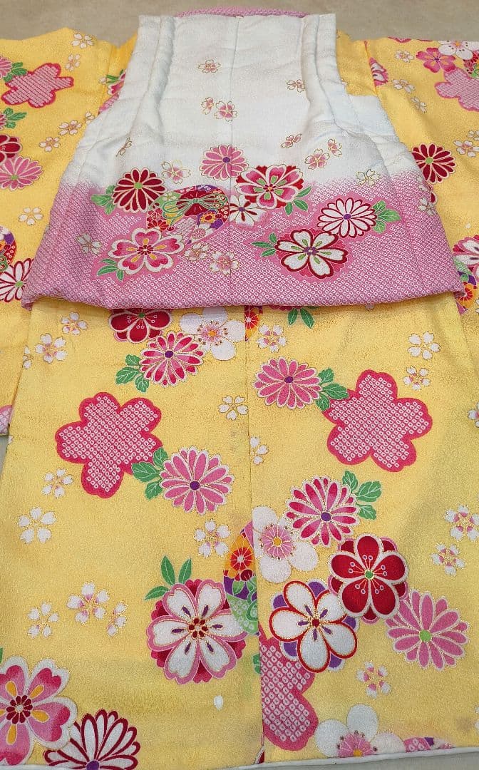 花うさぎ　七五三3歳着物　被布コートセット