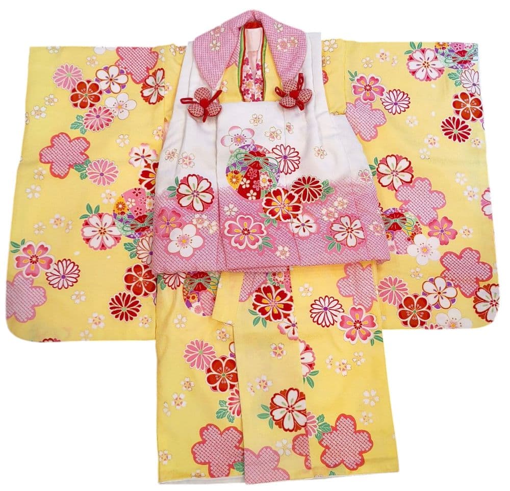 花うさぎ　七五三3歳着物　被布コートセット