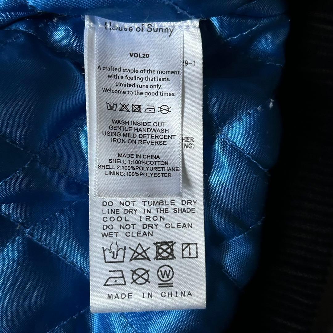 極美品 house of sunny 切り替え フェイクレザー スタジャン 黒