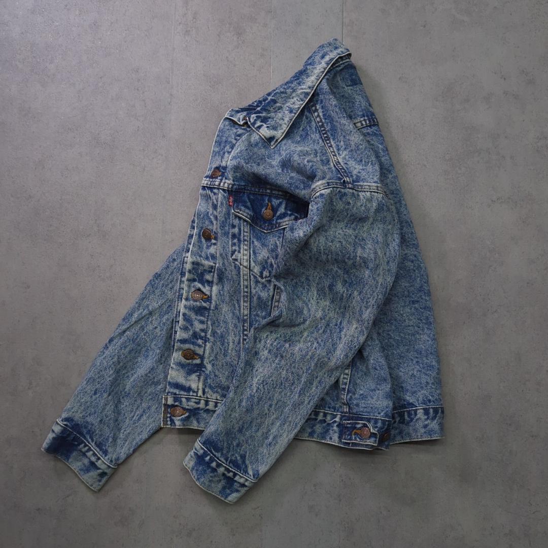 90s USA製 Levi's 70507 L ケミカルウォッシュ デニム