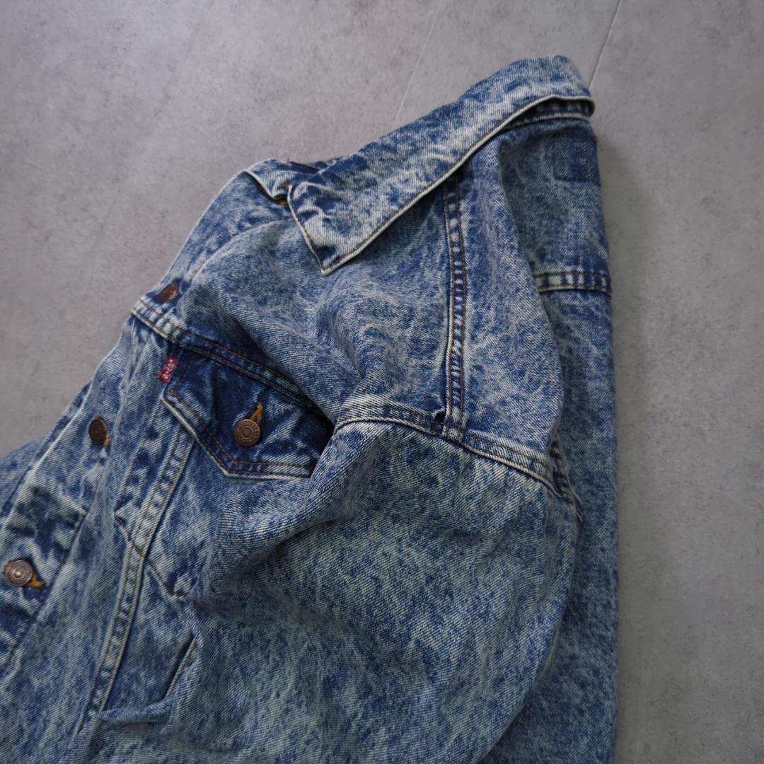 90s USA製 Levi's 70507 L ケミカルウォッシュ デニム