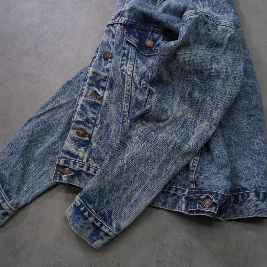 90s USA製 Levi's 70507 L ケミカルウォッシュ デニム