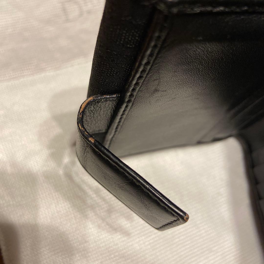 じ*い様 クリスチャンディオール 二つ折り財布 黒