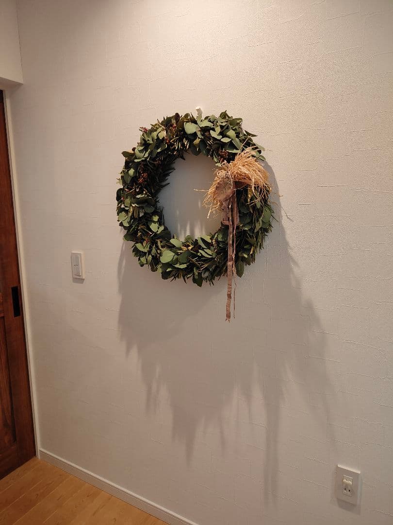 特大リース 50cm オリーブ ポポラス ドライフラワー 木の実 リース