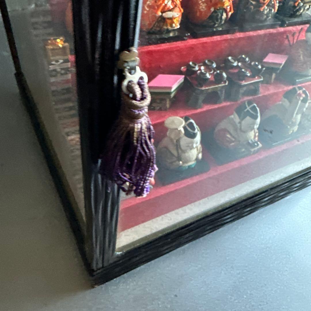 最終お値下げ❣️希少品ヴィンテージ　ミニお雛様5段飾り　木目込み人形