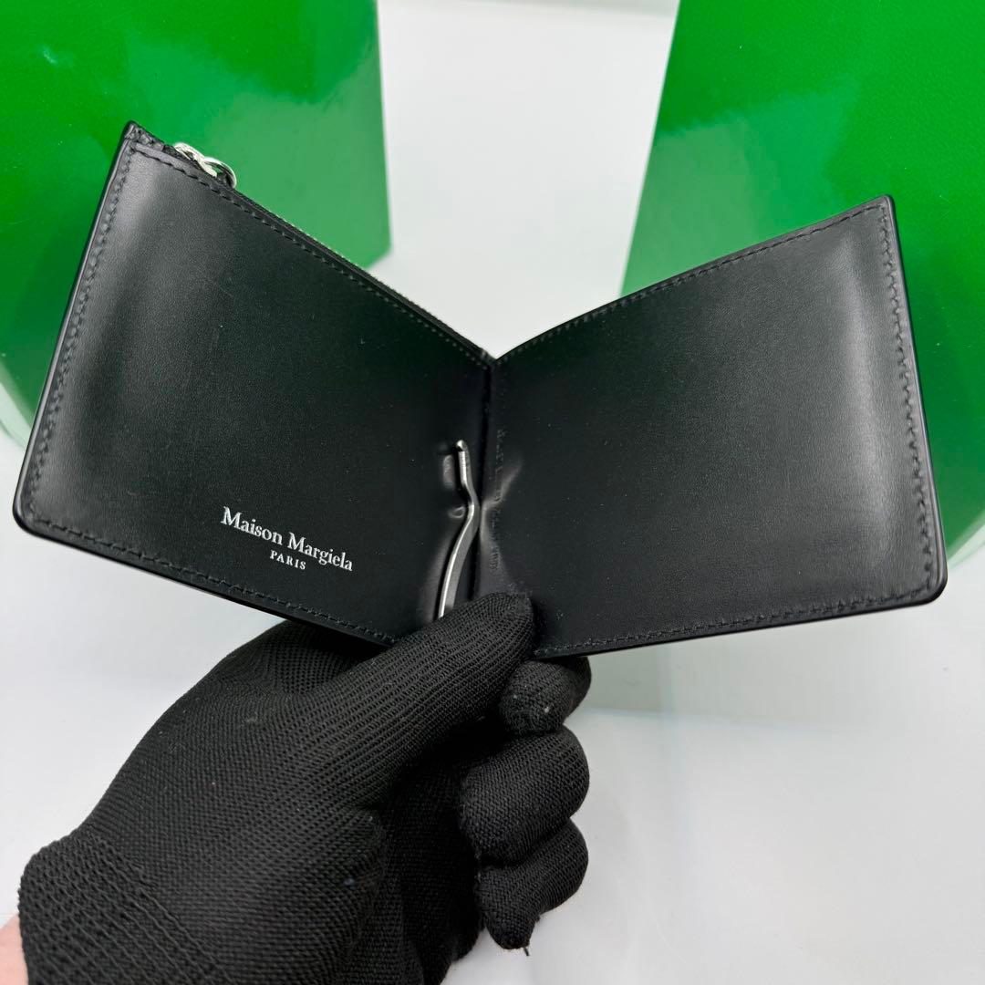 【極美品✨】メゾンマルジェラ マネークリップ 4ステッチ ブラック
