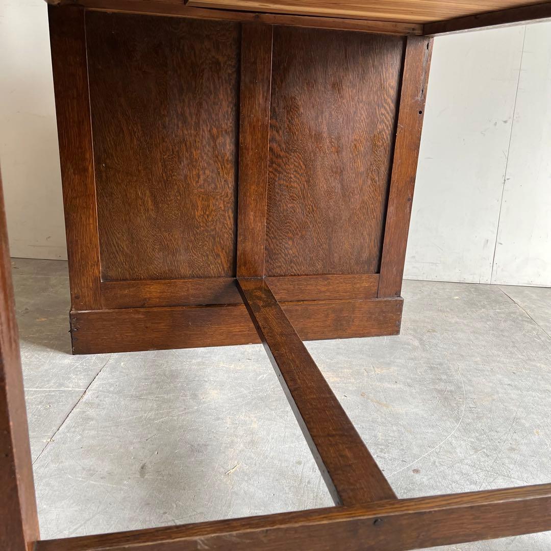 アンティーク 片袖机 デスク テーブル 昭和レトロ z481