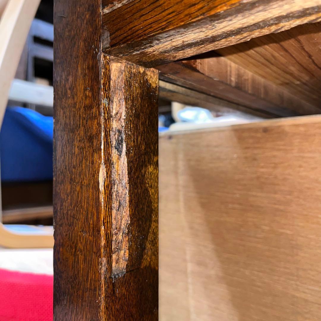 アンティーク 片袖机 デスク テーブル 昭和レトロ z481